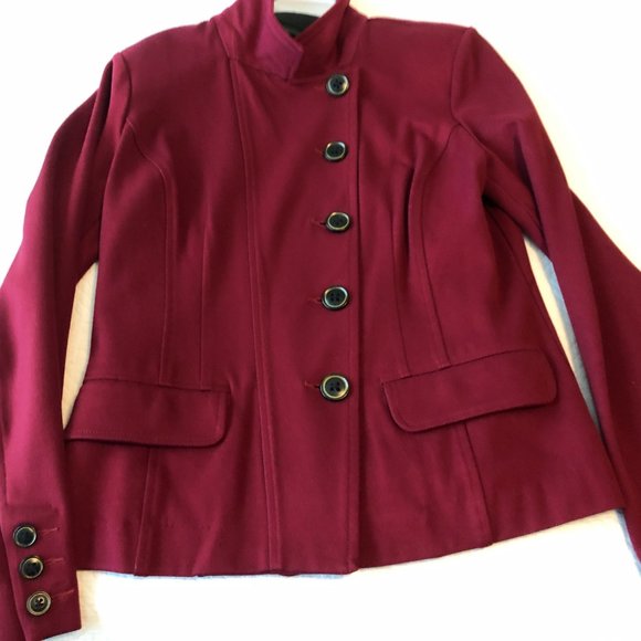 Washable Burgundy Jacket Size 6 - Picture 2 of 11